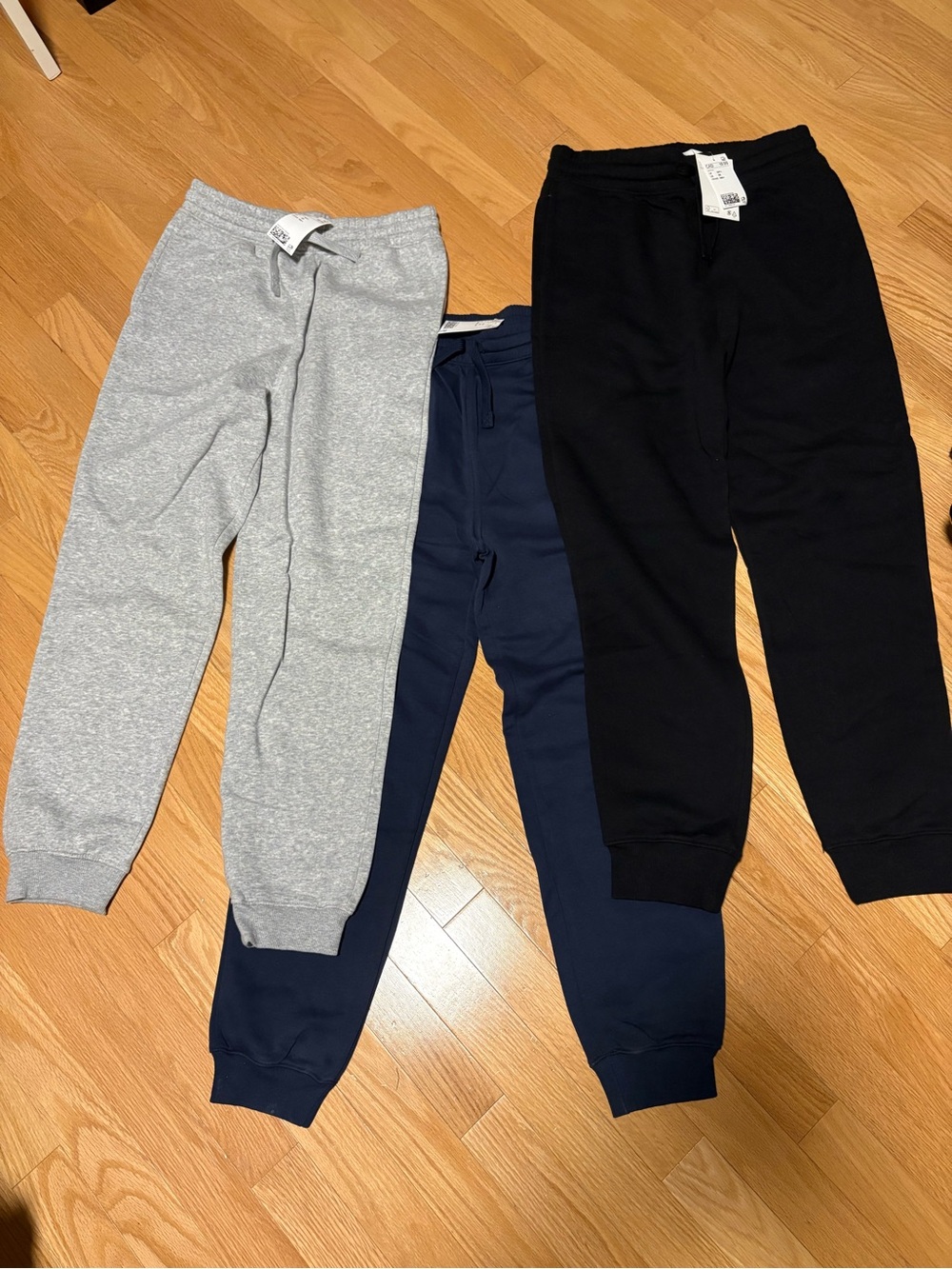 Lot of 3 - H & M Kids Jogger Sweatpants - Gray, Navy, Black Size 20 US